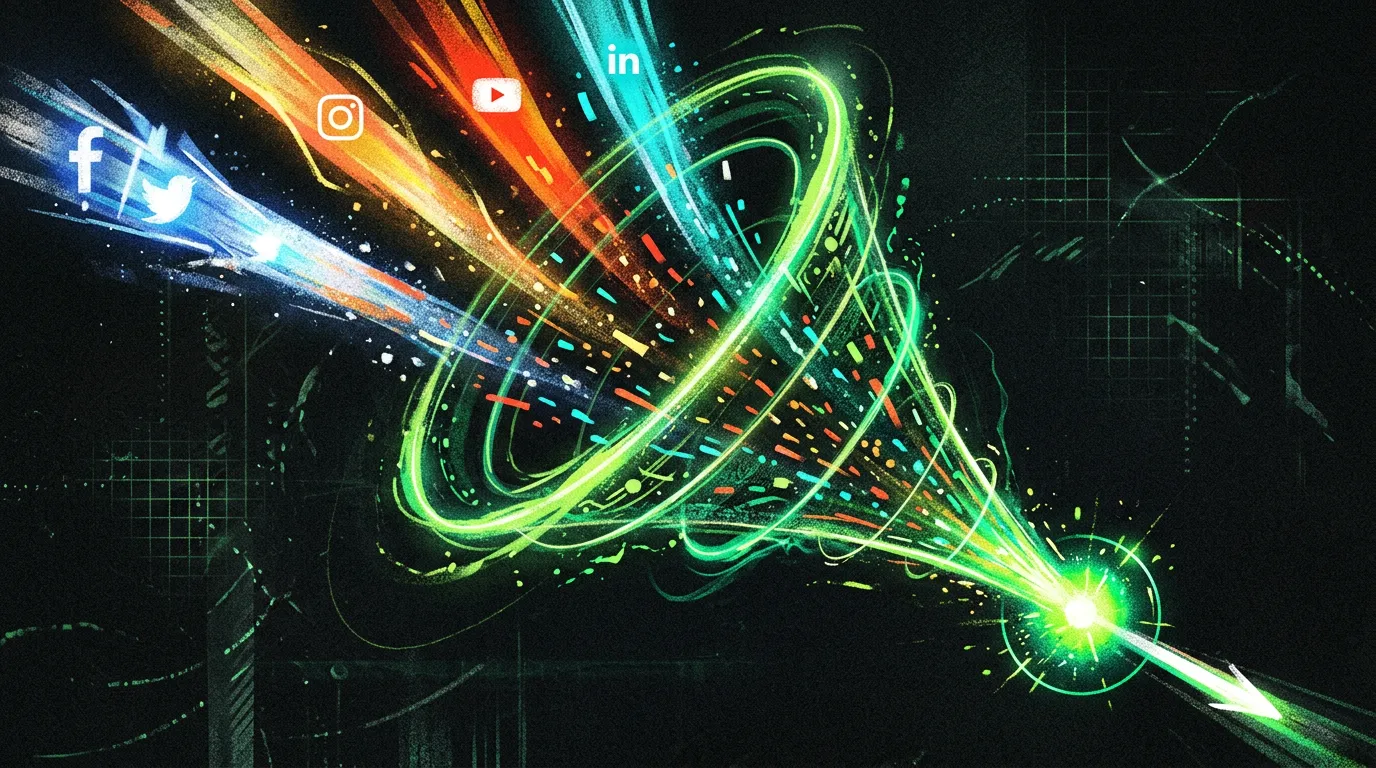 Multiple marketing channels converging into a single point of purchase