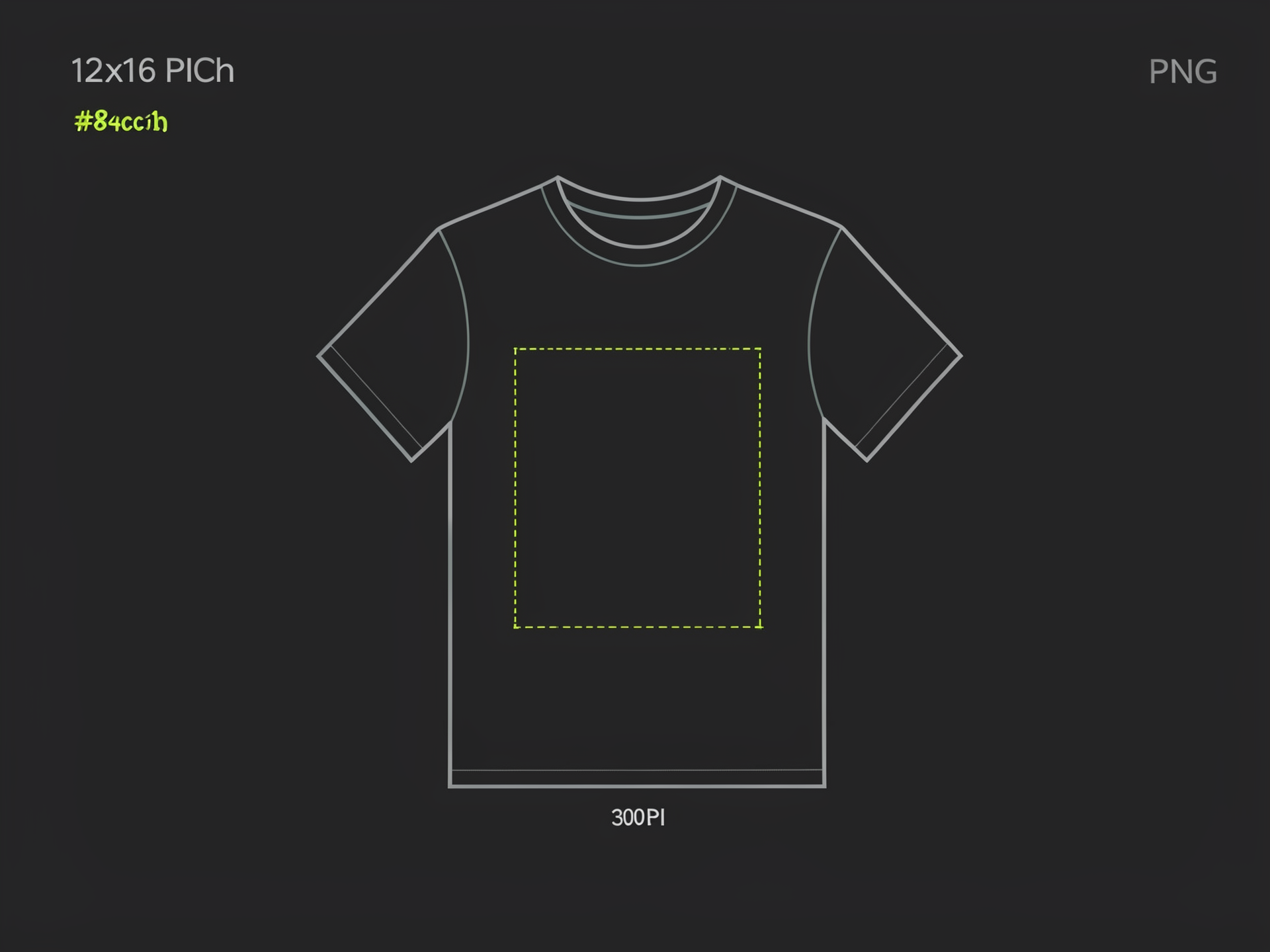 T-shirt print area specifications